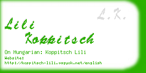 lili koppitsch business card